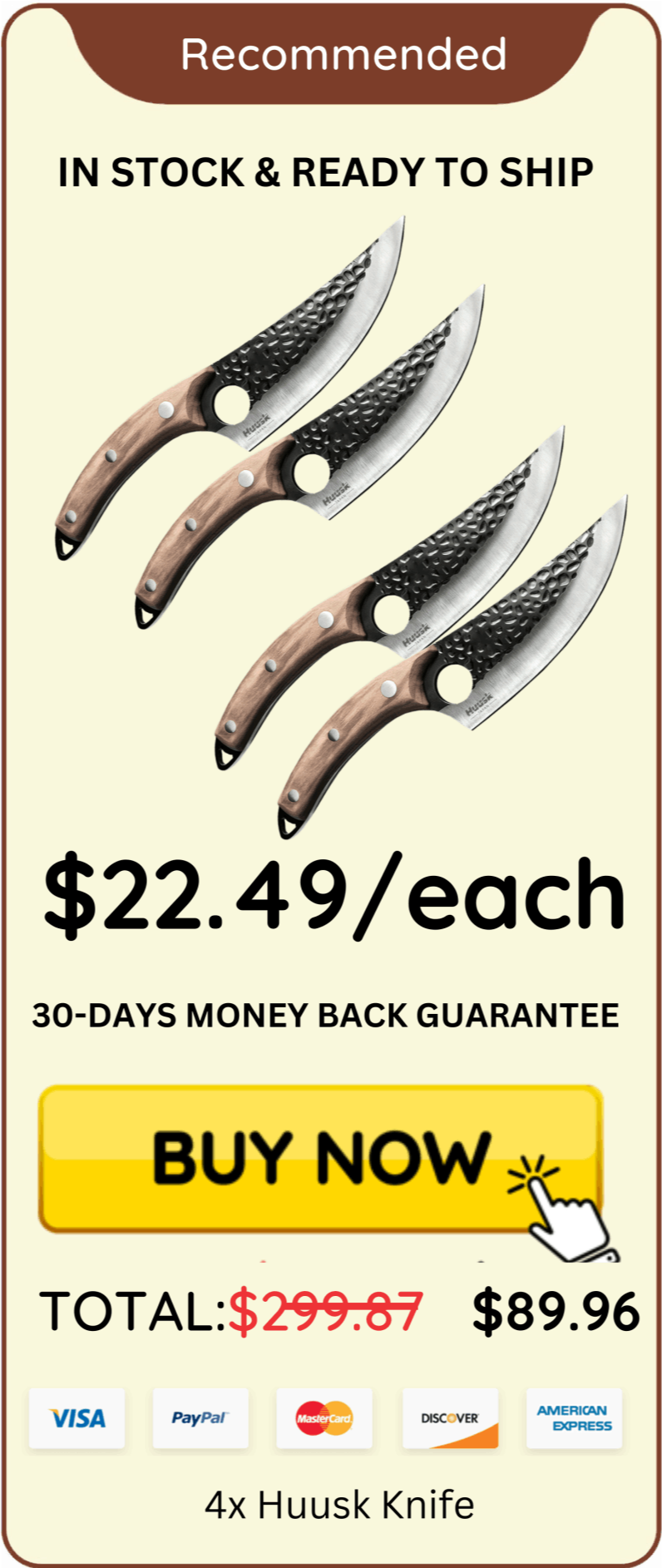 Huusk Knife offer package price 