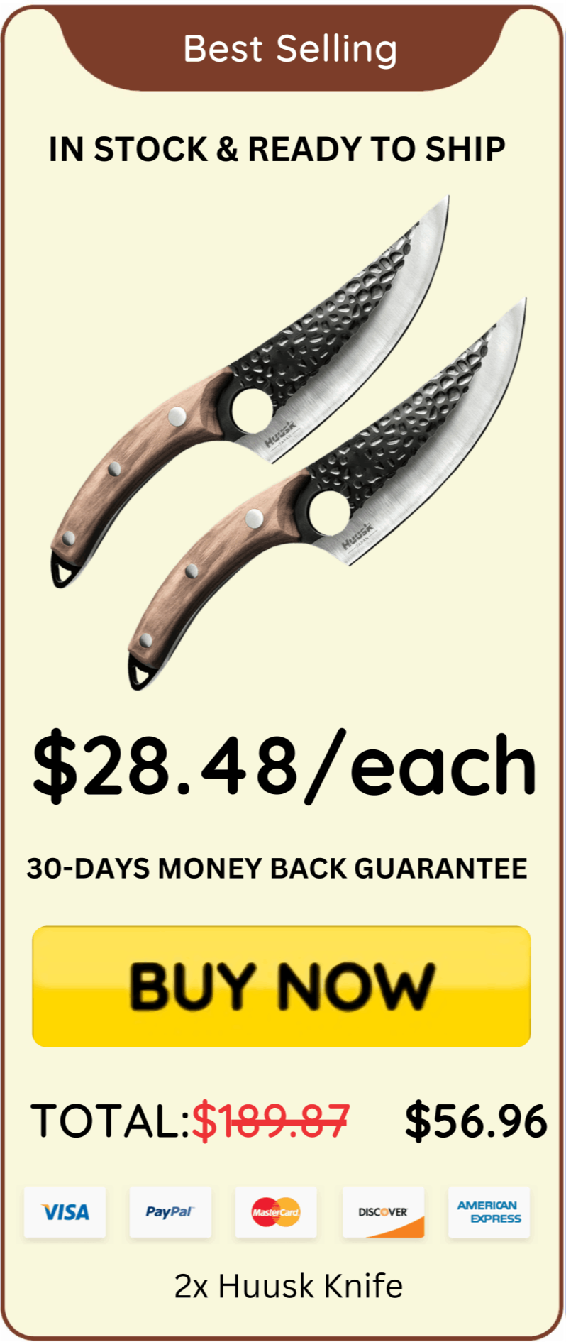 Huusk Knife offer price 